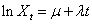 Equation 10: This equation defines the log of labour augmenting technical change as a constant (denoted by mu) and a linear time trend multiplied by a coefficient (denoted by lambda).